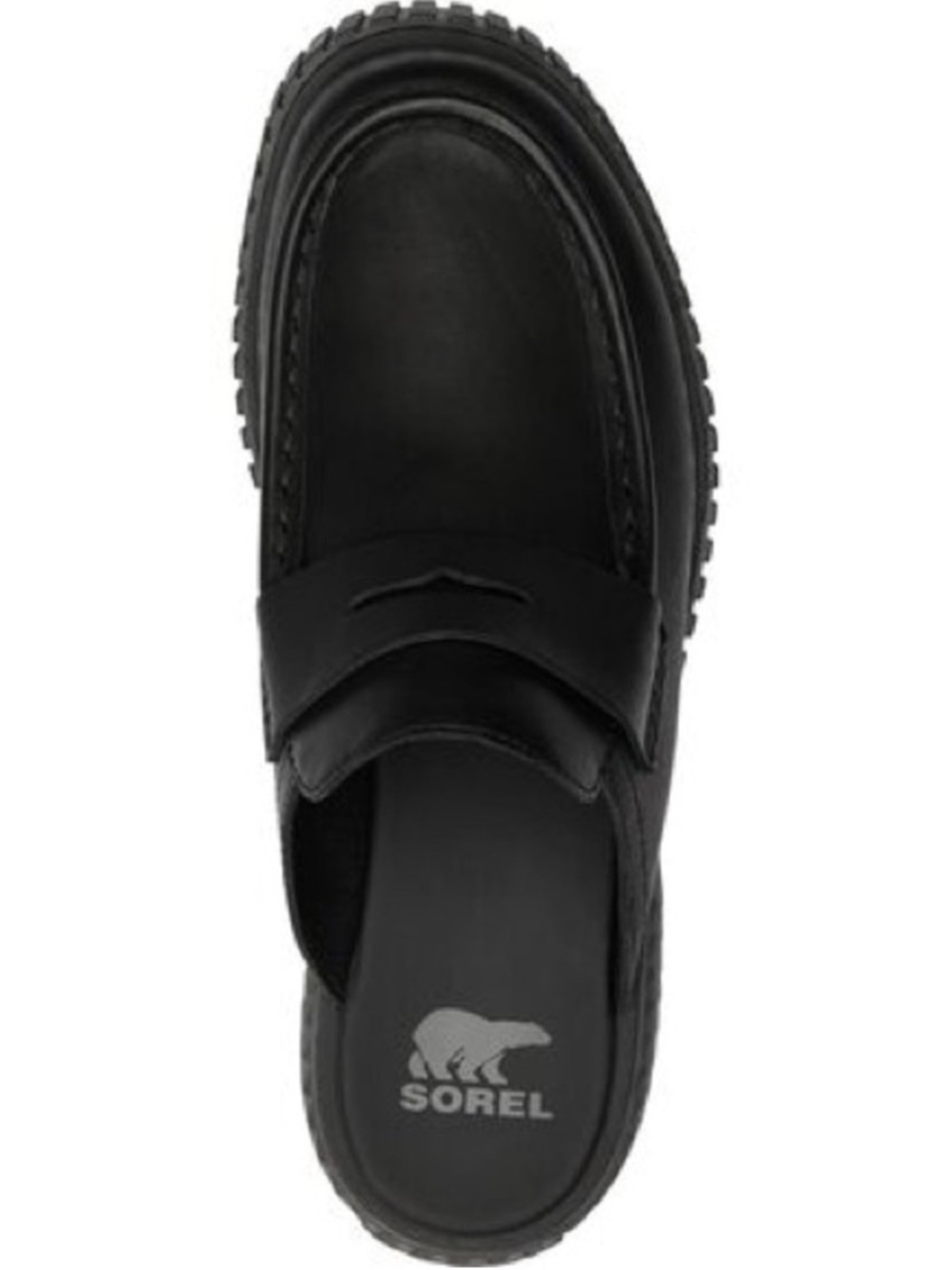 Sorel Ona Ave Penny Loafer Mule Black Chunky Platform Slip-On Shoes - Picture 5 of 5